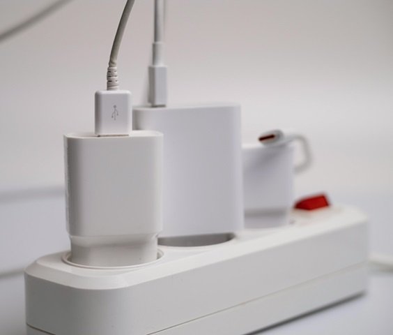 This is the correct way to use an extension lead. Do not overload plug circuits as this may cause fires